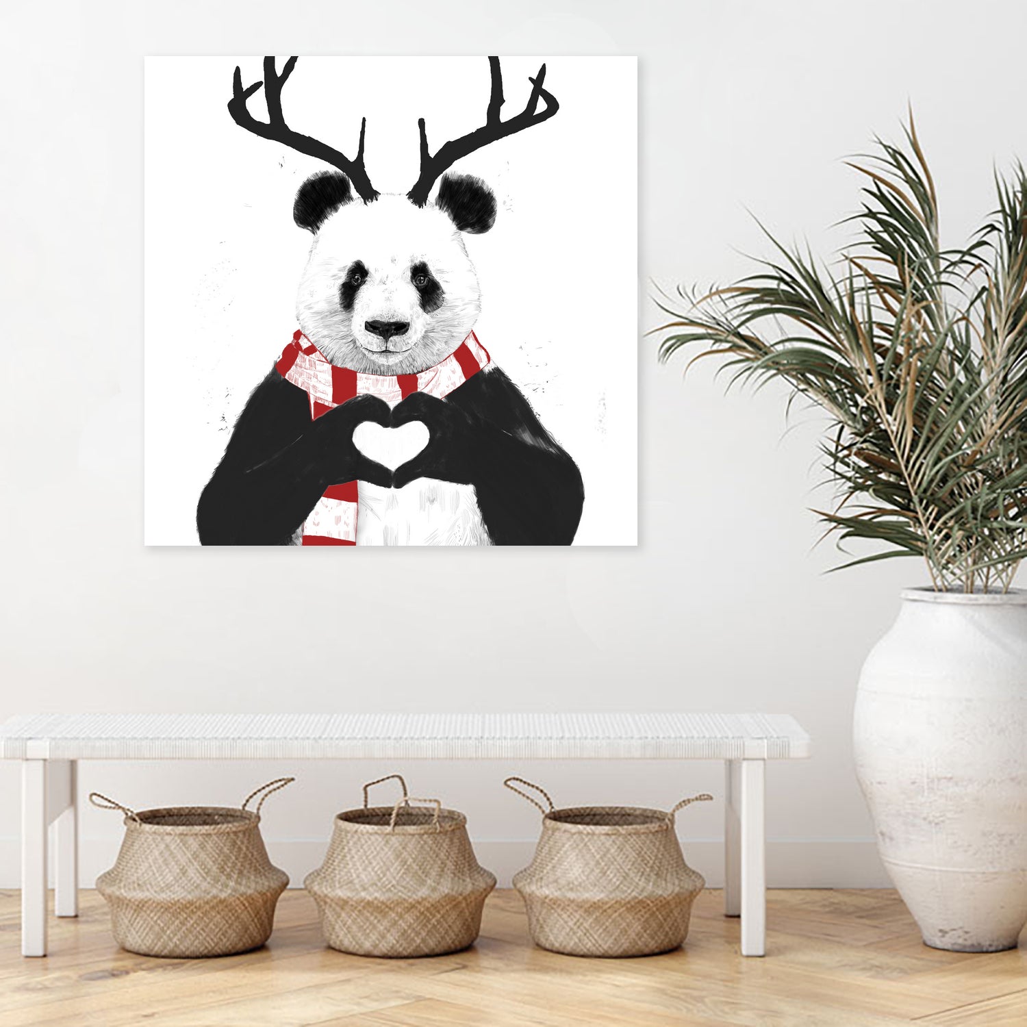Xmas panda by Solti Balázs on GIANT ART - white digital drawing