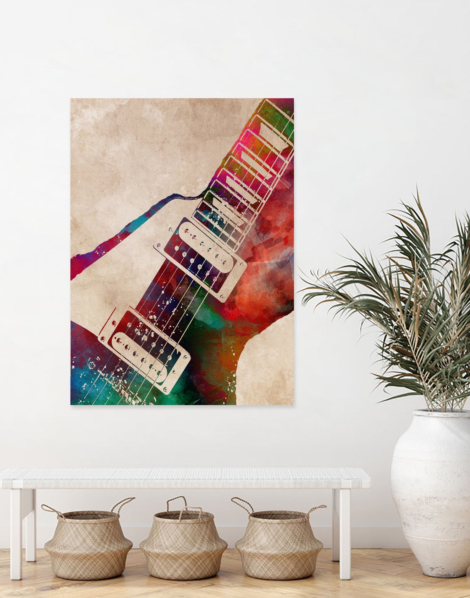 guitar art 5 by Justyna Jaszke on GIANT ART - red digital painting