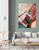guitar art 5 by Justyna Jaszke on GIANT ART - red digital painting