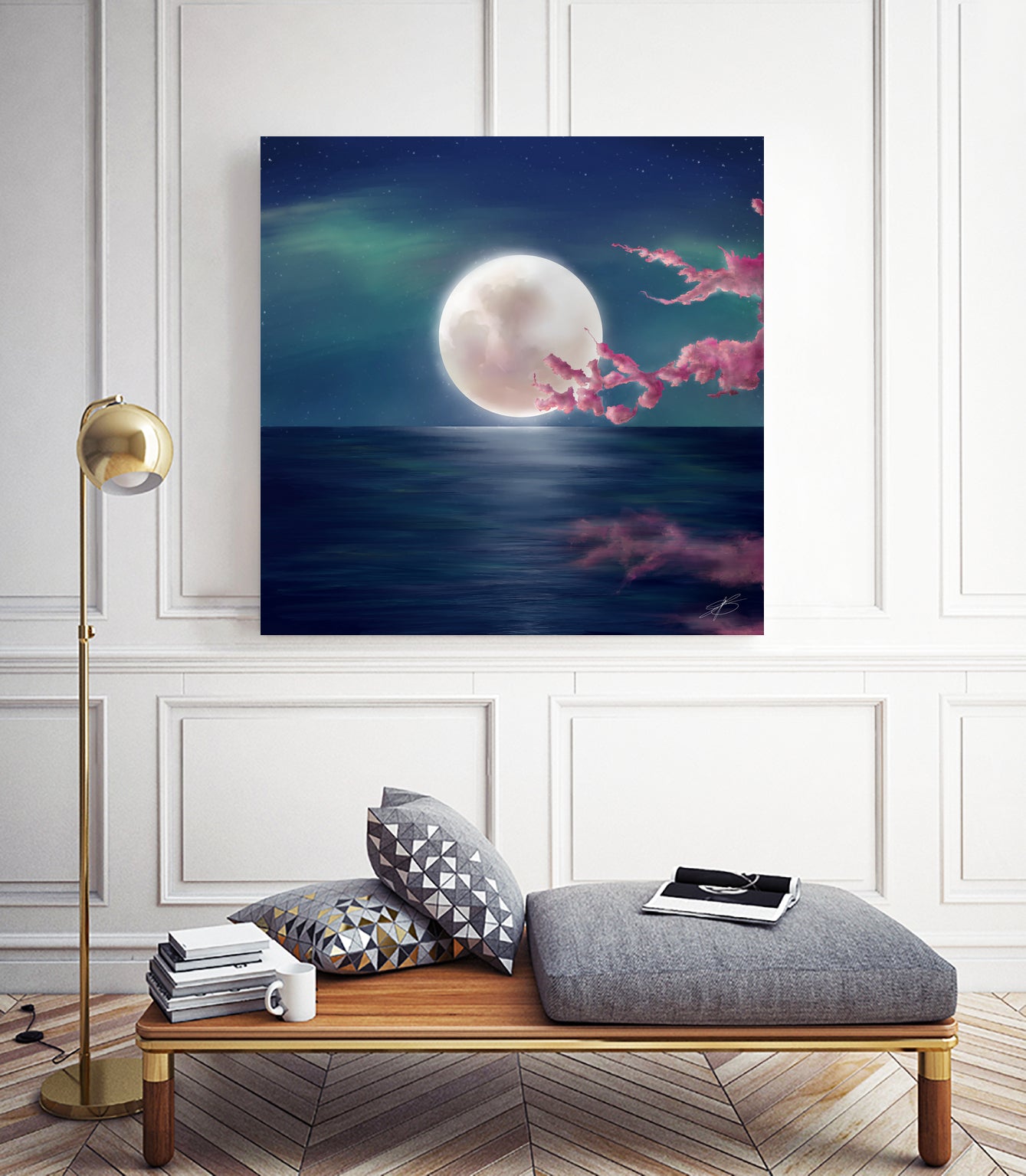 Luna by Elena Bragioto on GIANT ART - blue digital painting