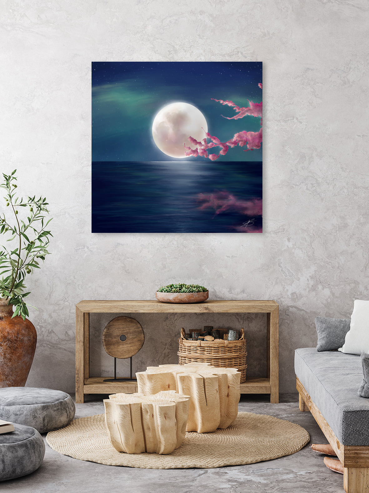 Luna by Elena Bragioto on GIANT ART - blue digital painting