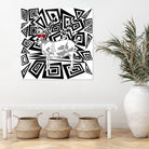 Goat In Red Sunglasses Abstract by TheArtOf Vikki on GIANT ART - black digital drawing