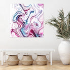 Liquid Marble - Pink and Blue by Dominique Van Roey on GIANT ART - pink photo manipulation