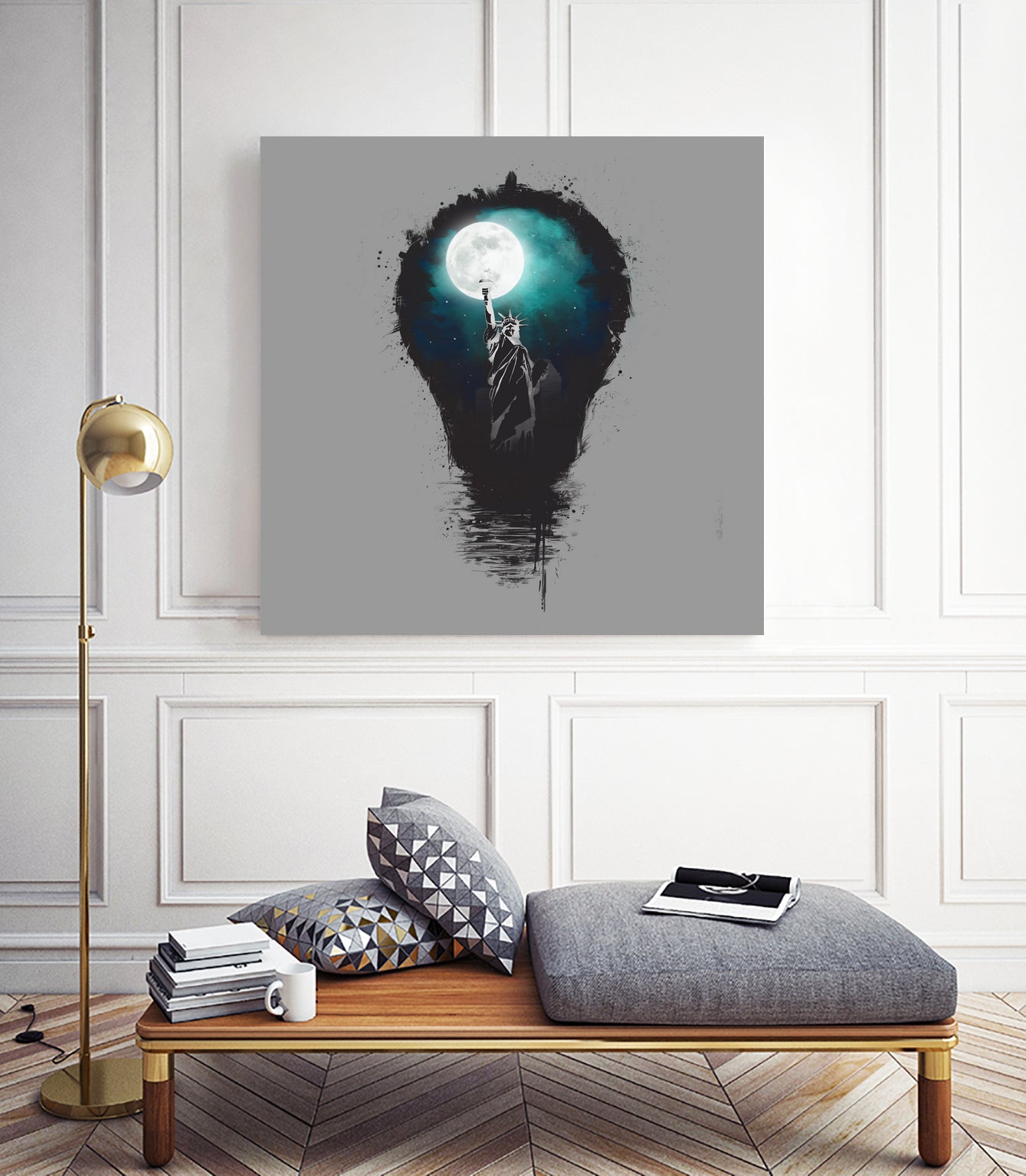 Big city lights by Solti Balázs on GIANT ART - black digital painting