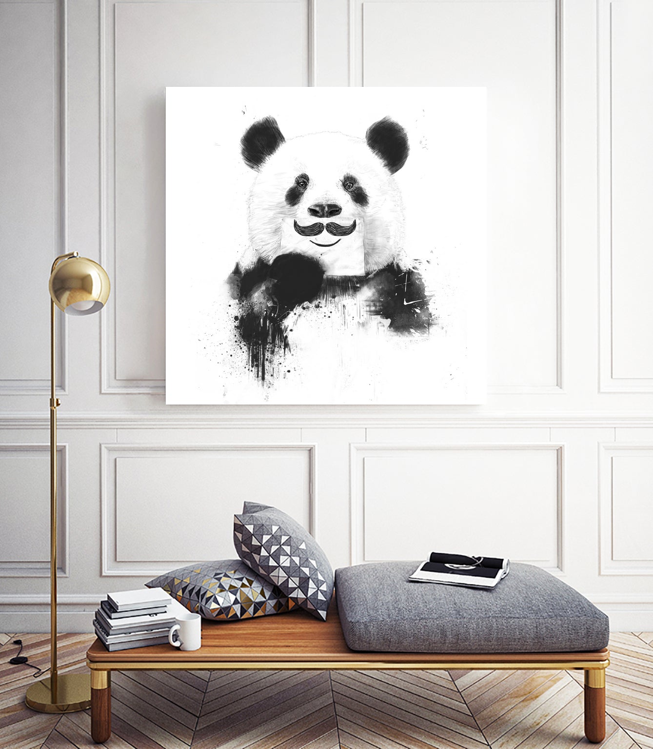 Funny panda by Solti Balázs on GIANT ART - white digital drawing