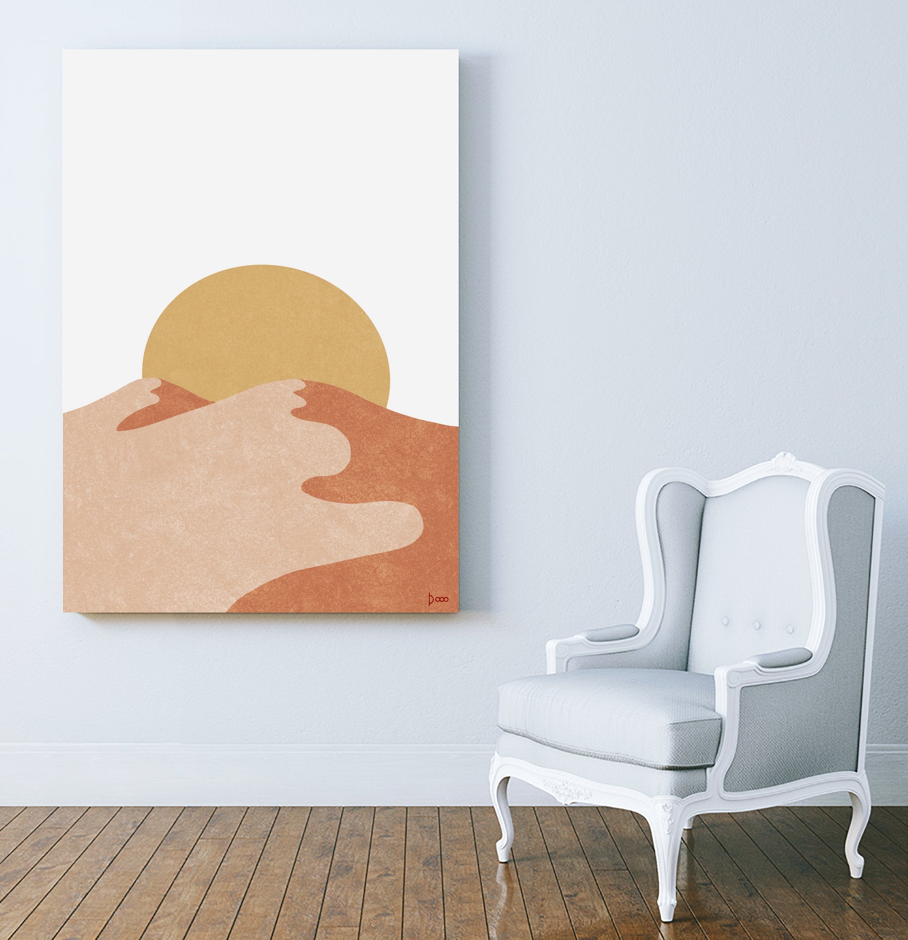 Desert Moutains IV by Digital  Canvas on GIANT ART - orange digital