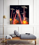 Cat Attack New York City Ufo Explosions Lasers by Damian Augustyniak on GIANT ART - black photo manipulation