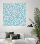 Abstract Outline Sky Blue by Emeline Tate-Robertson on GIANT ART - blue digital painting