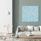 Abstract Outline Sky Blue by Emeline Tate-Robertson on GIANT ART - blue digital painting