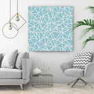 Abstract Outline Sky Blue by Emeline Tate-Robertson on GIANT ART - blue digital painting