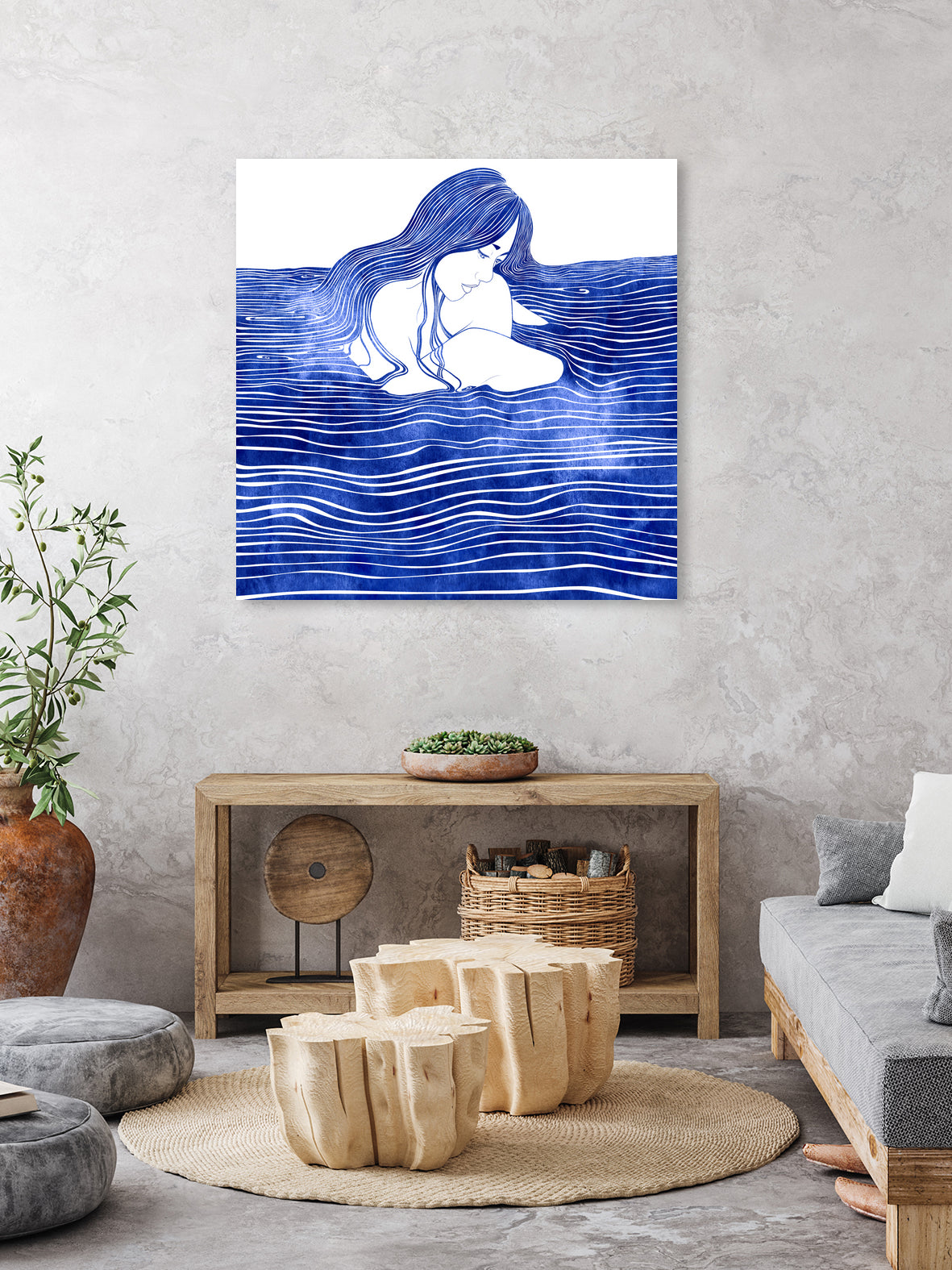Nereid XXI by Stevyn Llewellyn on GIANT ART - blue digital painting