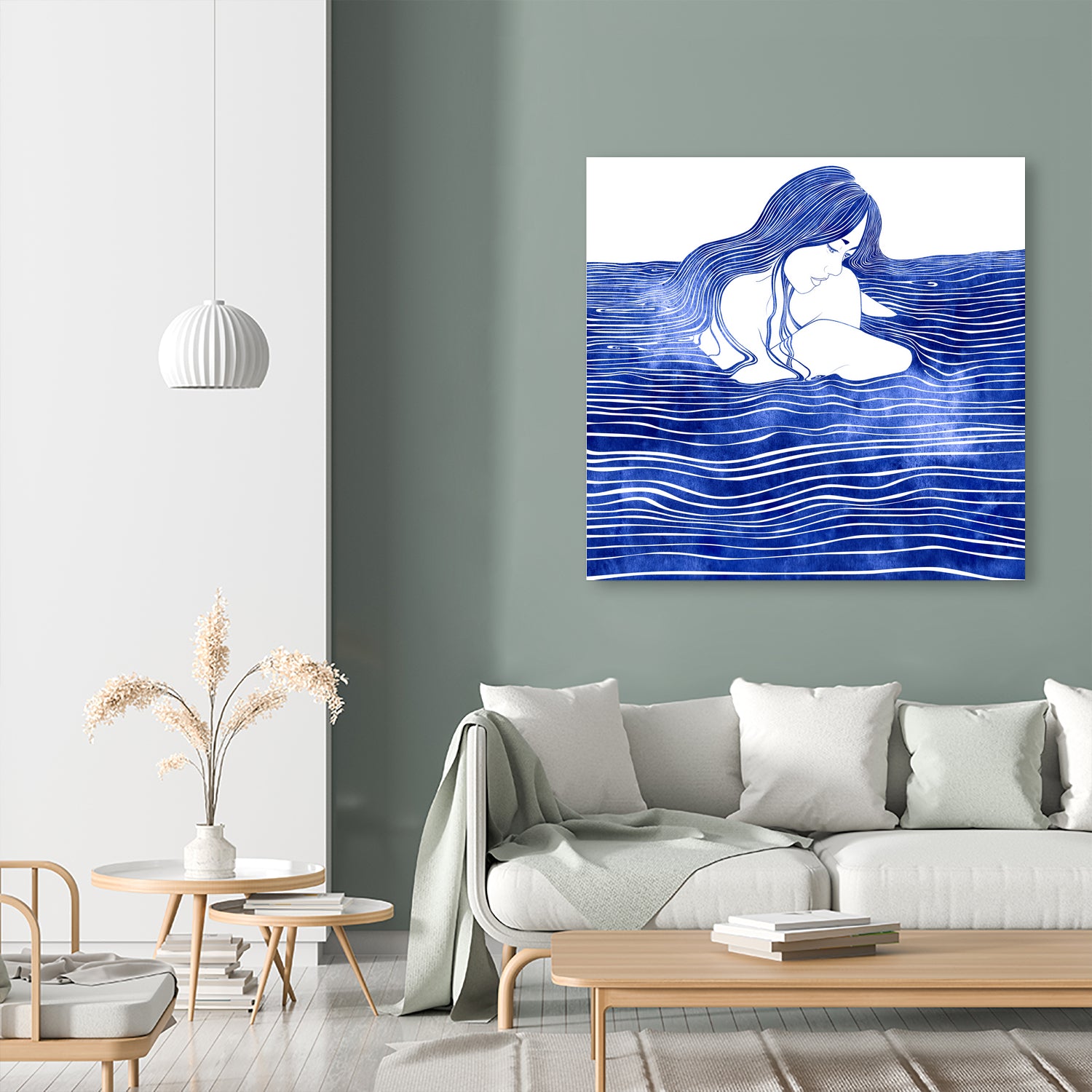 Nereid XXI by Stevyn Llewellyn on GIANT ART - blue digital painting