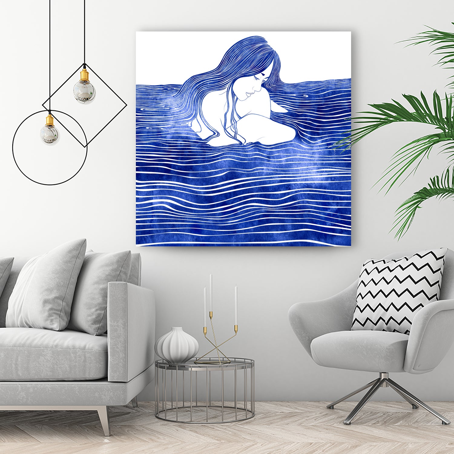 Nereid XXI by Stevyn Llewellyn on GIANT ART - blue digital painting