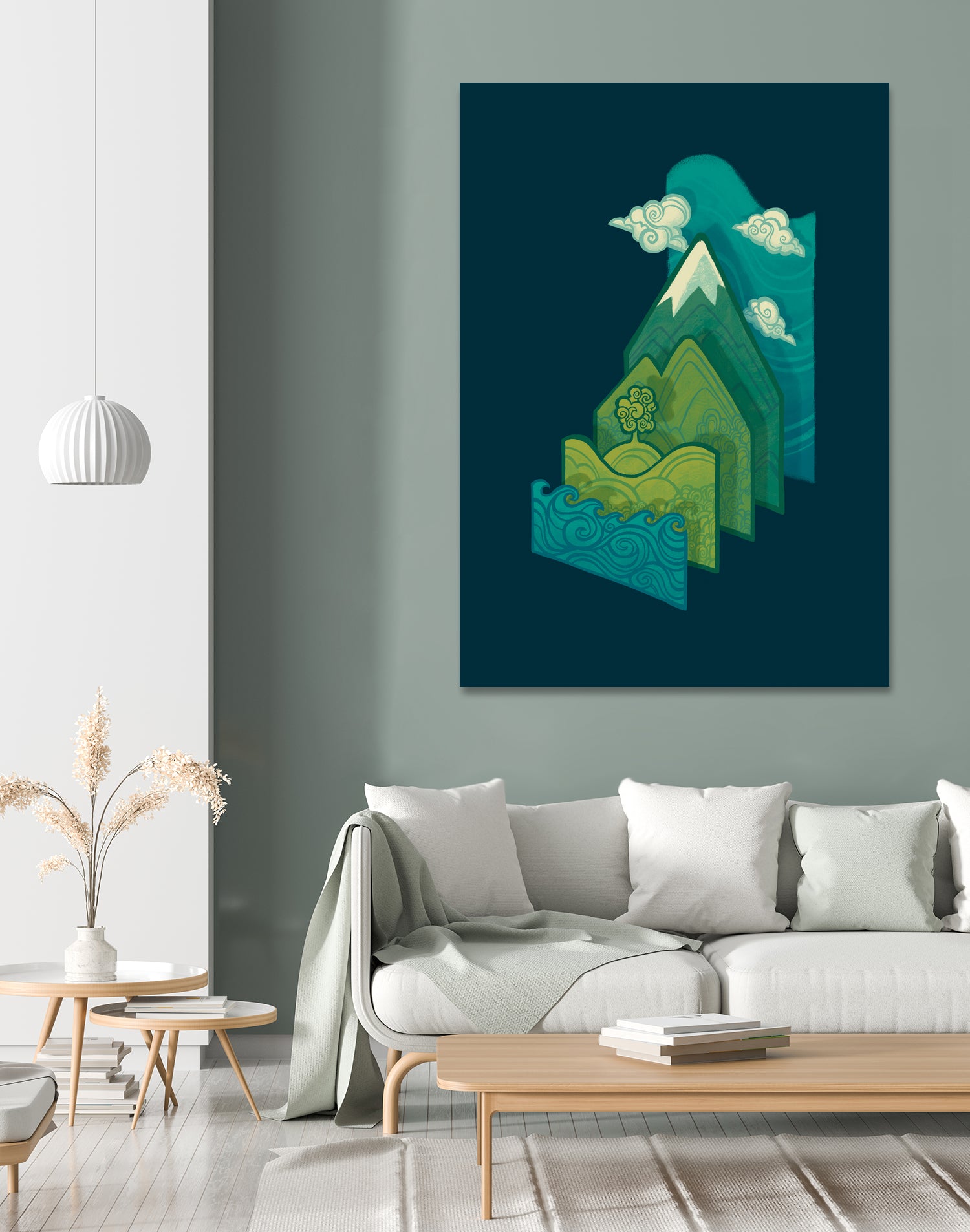 How to Build a Landscape by Wayne Minnis on GIANT ART - blue digital drawing