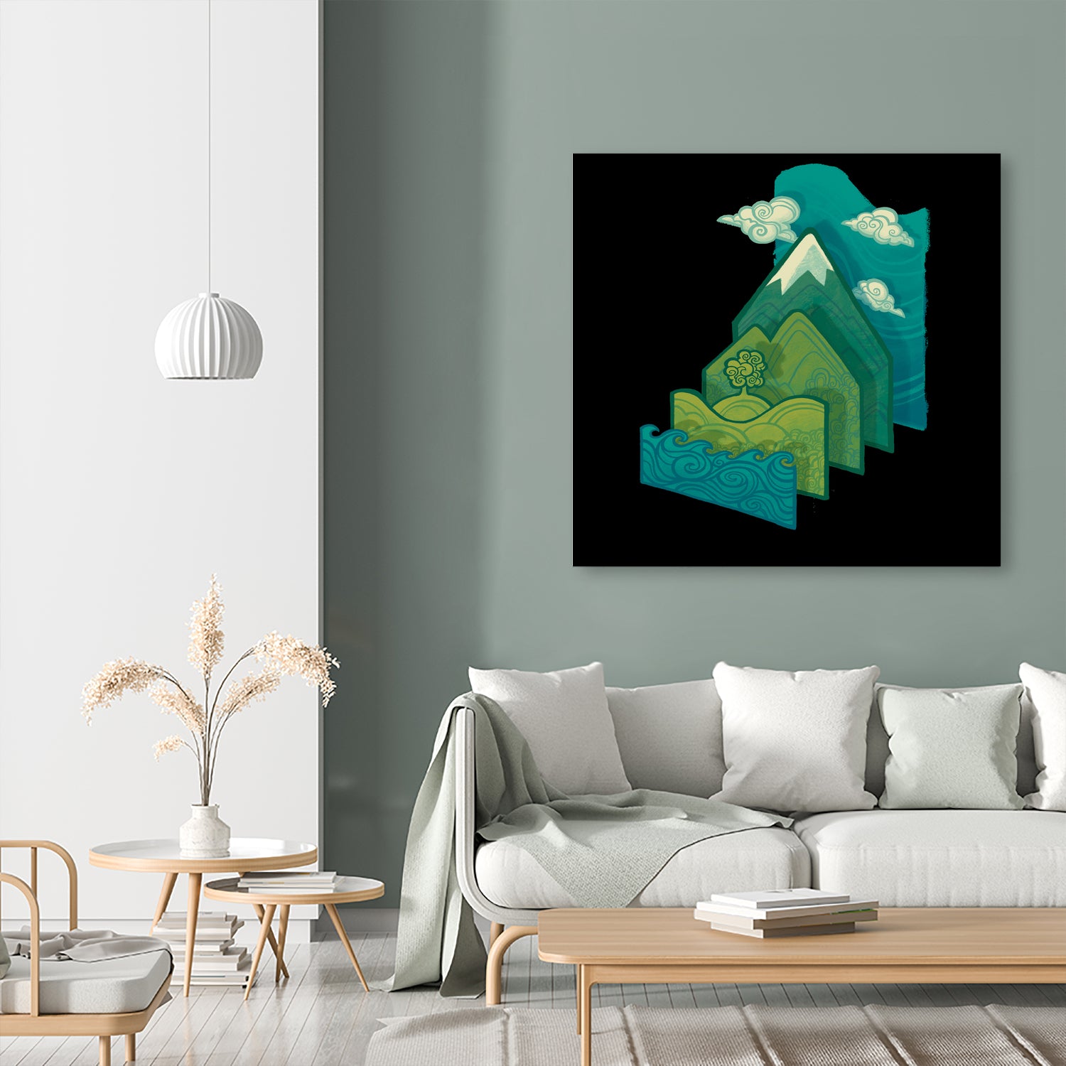 How to Build a Landscape by Wayne Minnis on GIANT ART - blue digital drawing