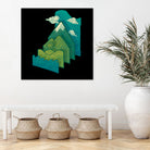 How to Build a Landscape by Wayne Minnis on GIANT ART - blue digital drawing