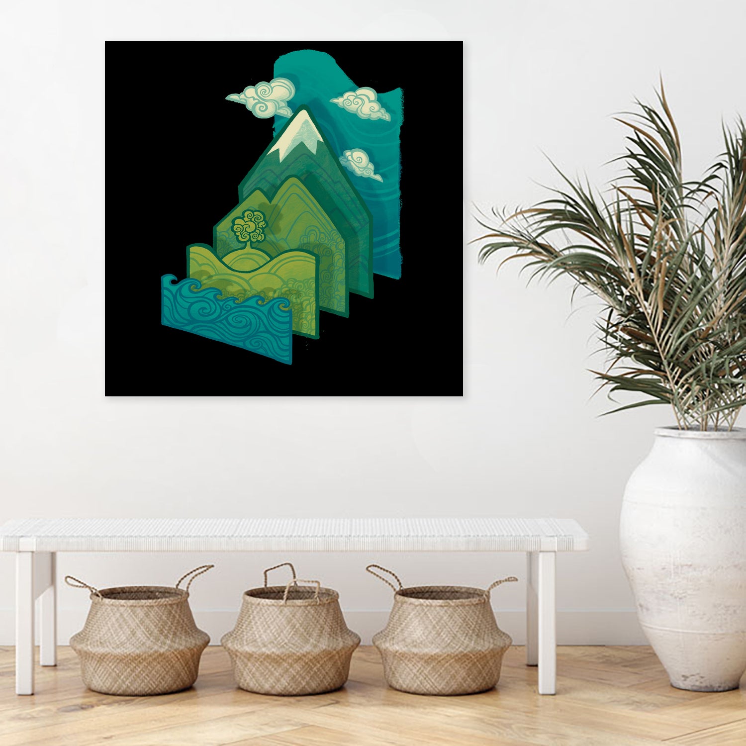 How to Build a Landscape by Wayne Minnis on GIANT ART - blue digital drawing