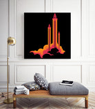 Liftoff! by Wayne Minnis on GIANT ART - orange digital drawing