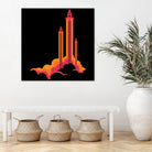 Liftoff! by Wayne Minnis on GIANT ART - orange digital drawing