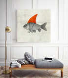 Goldfish with a Shark Fin by Vin Zzep on GIANT ART - white digital painting