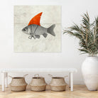 Goldfish with a Shark Fin by Vin Zzep on GIANT ART - white digital painting