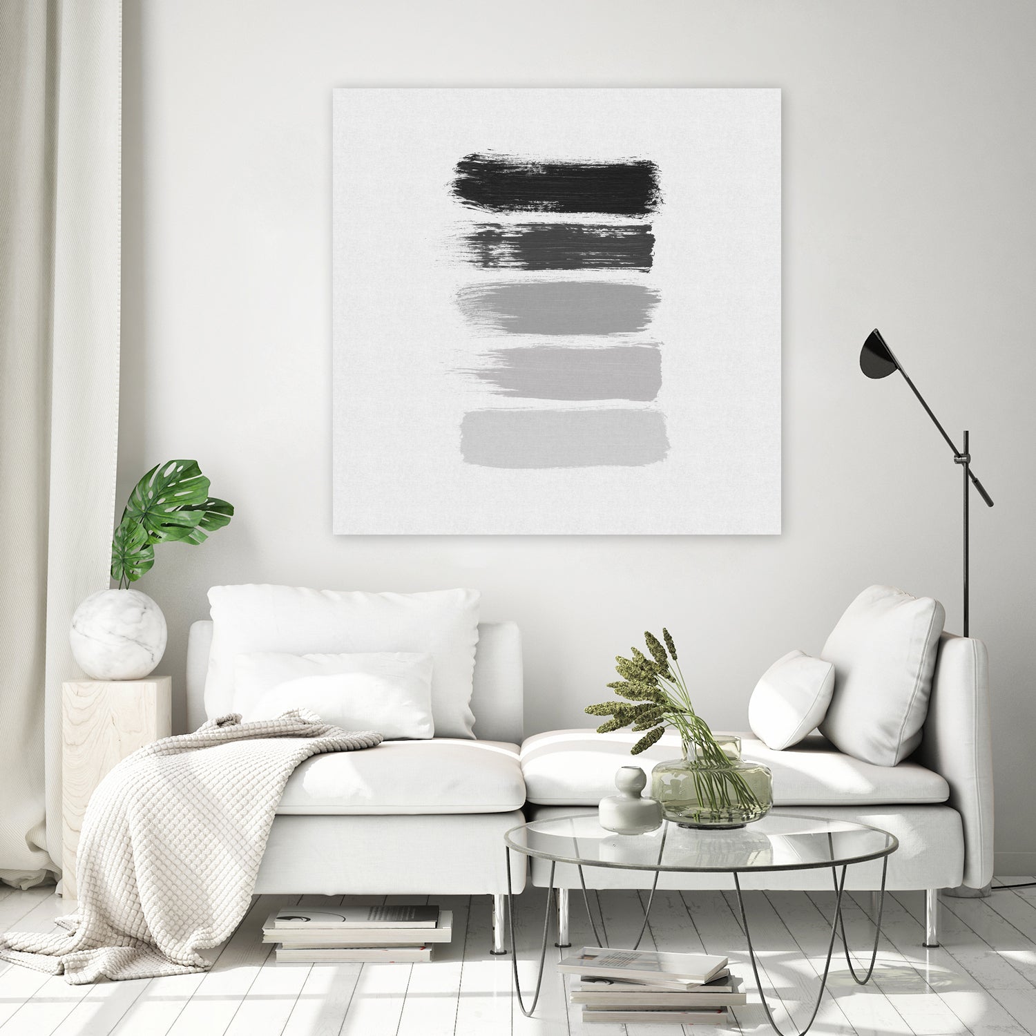 Black & White Stripes by Dana Shek on GIANT ART - white digital painting