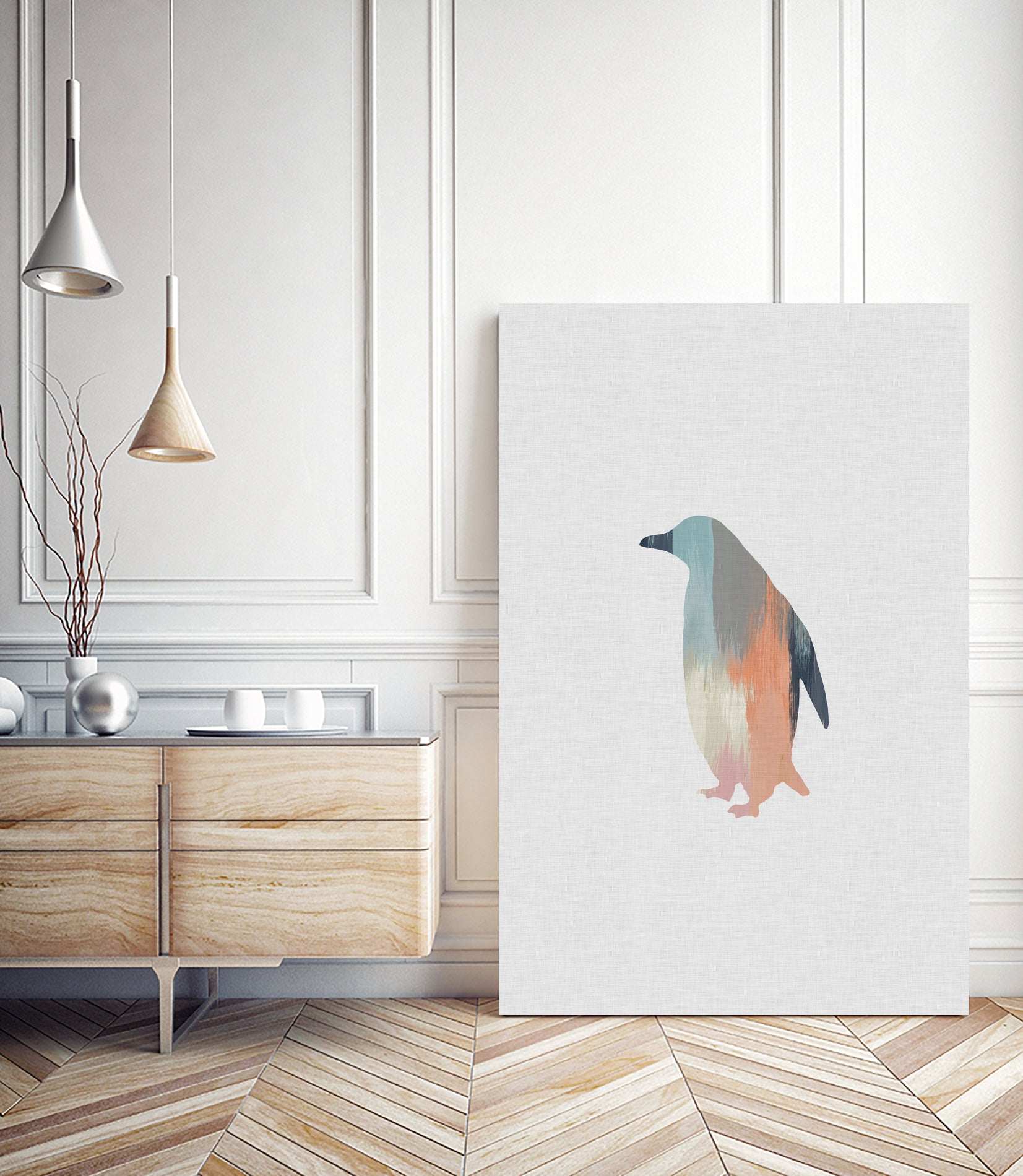 Pastel Penguin by Dana Shek on GIANT ART - white digital painting