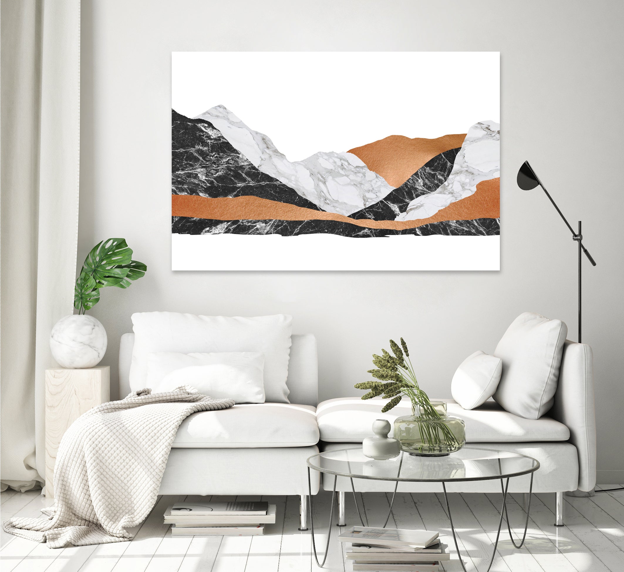 Marble Landscape I by Dana Shek on GIANT ART - white digital painting