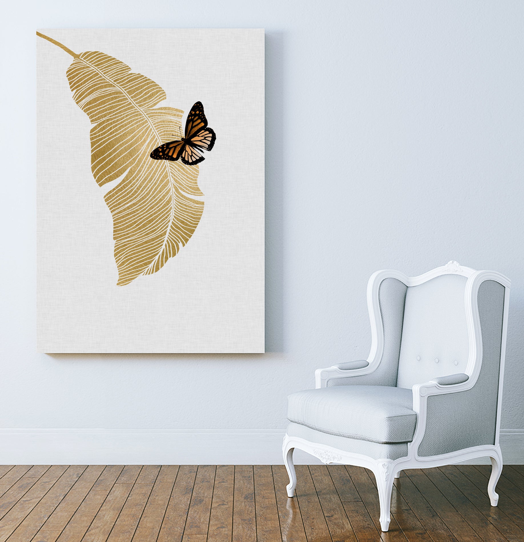 Butterfly & Palm by Dana Shek on GIANT ART - white digital painting