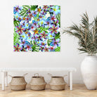 Rainbow Plumeria Pattern by Sondra Kay Neiman on GIANT ART - fuchsia photo manipulation