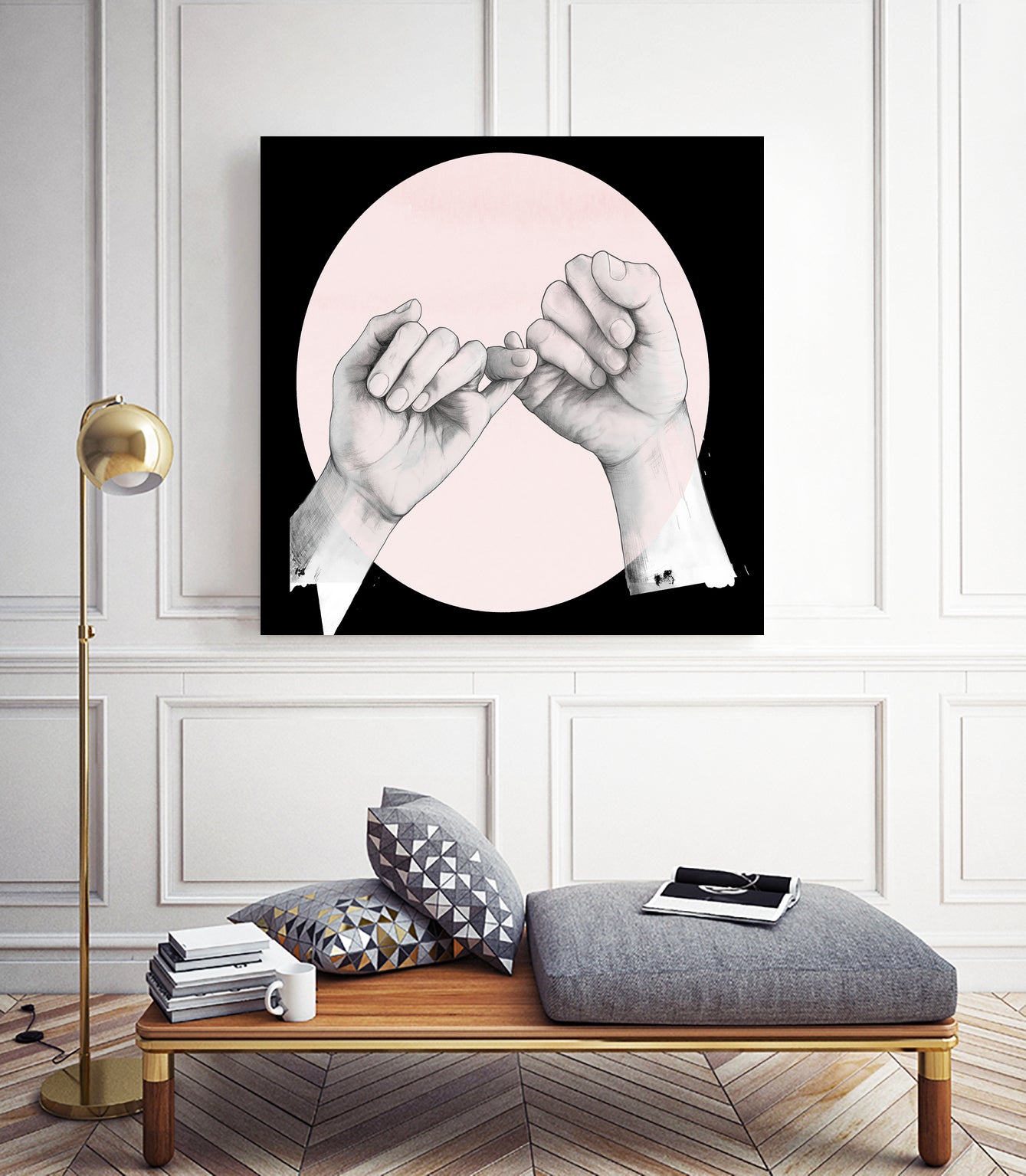 Hand Study // Pinky Swear by Laura Graves on GIANT ART - white digital drawing