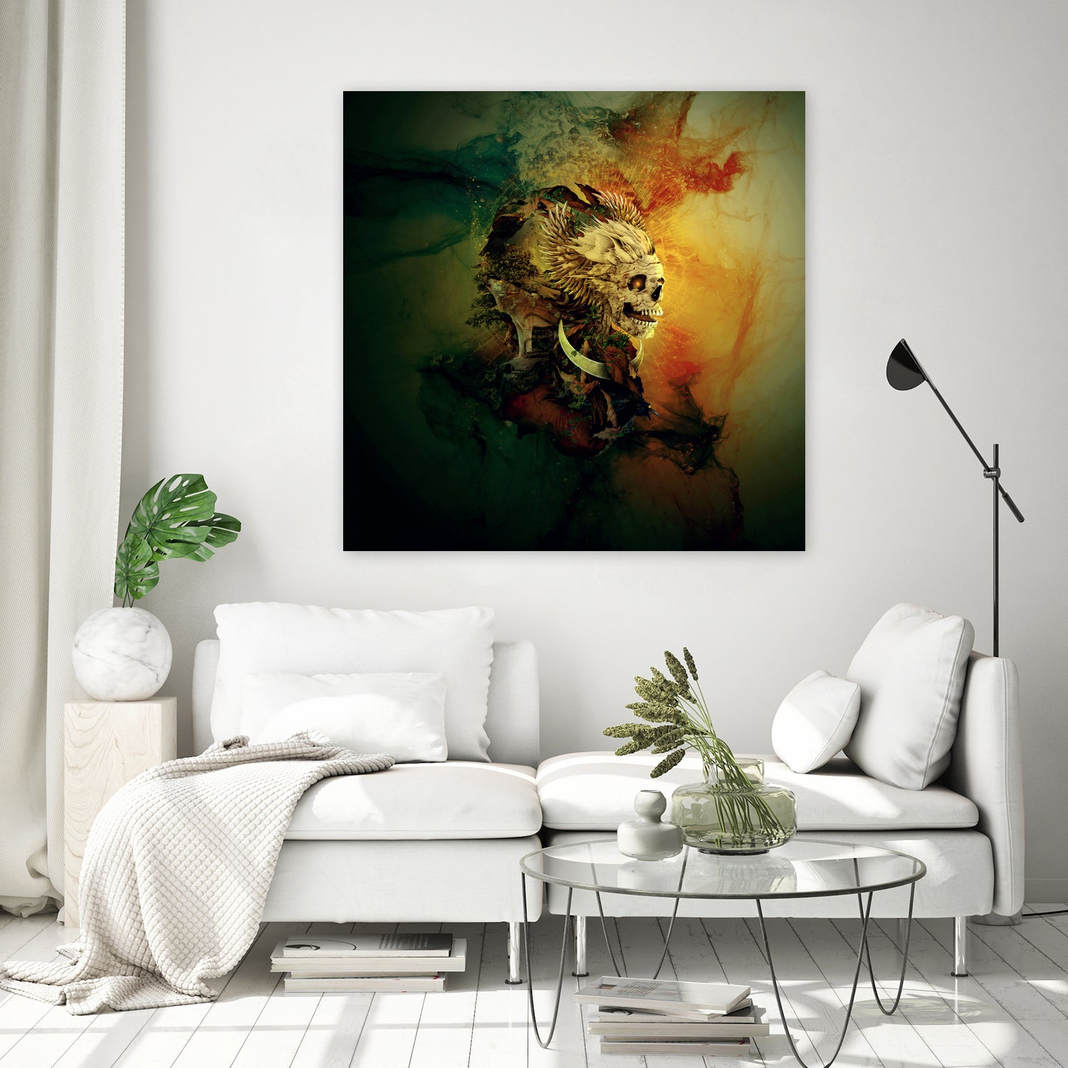 Skull Lord III by RIZA PEKER on GIANT ART - yellow photo manipulation