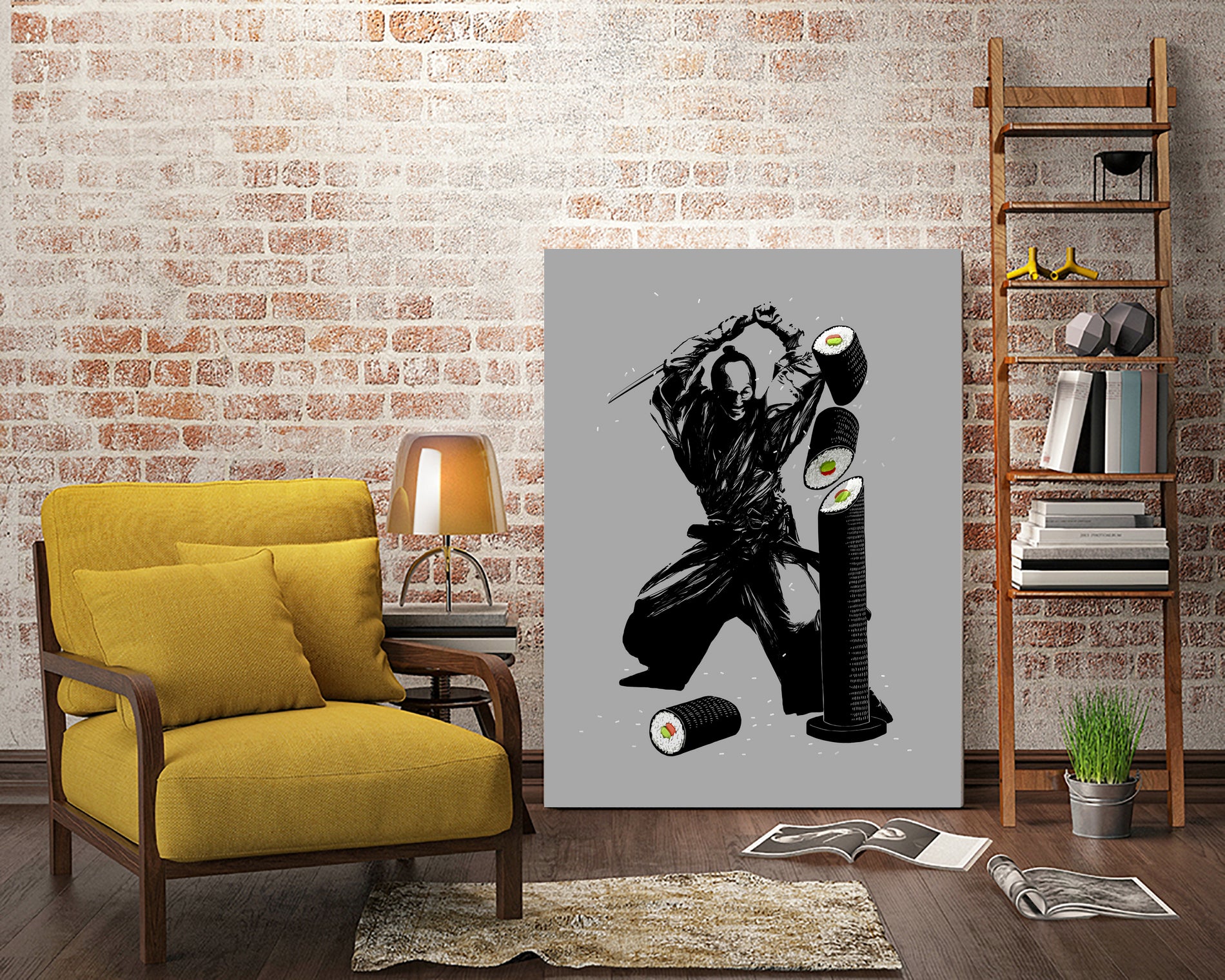 Sushi Slasher by Anthony Aves on GIANT ART - gray digital painting