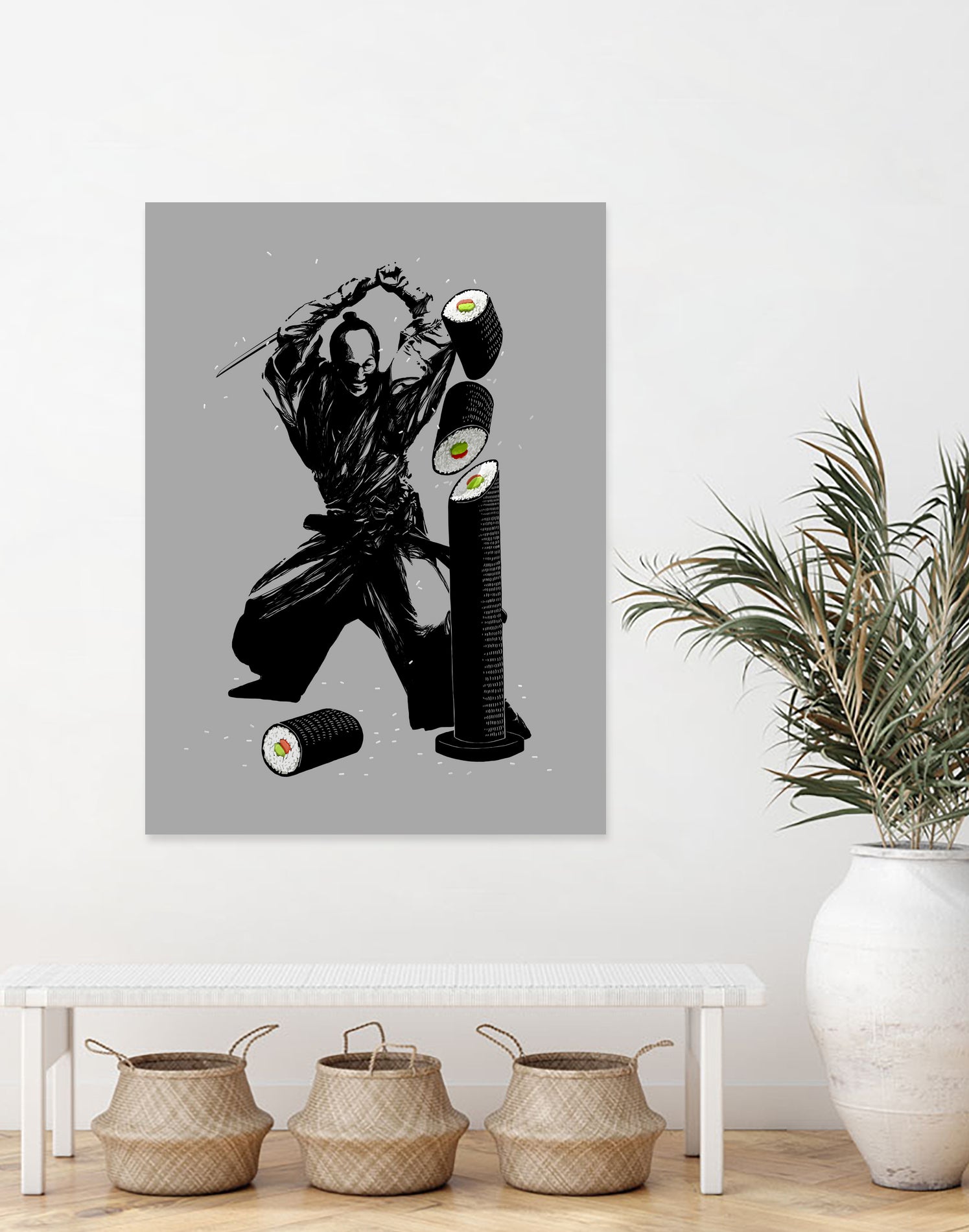 Sushi Slasher by Anthony Aves on GIANT ART - gray digital painting