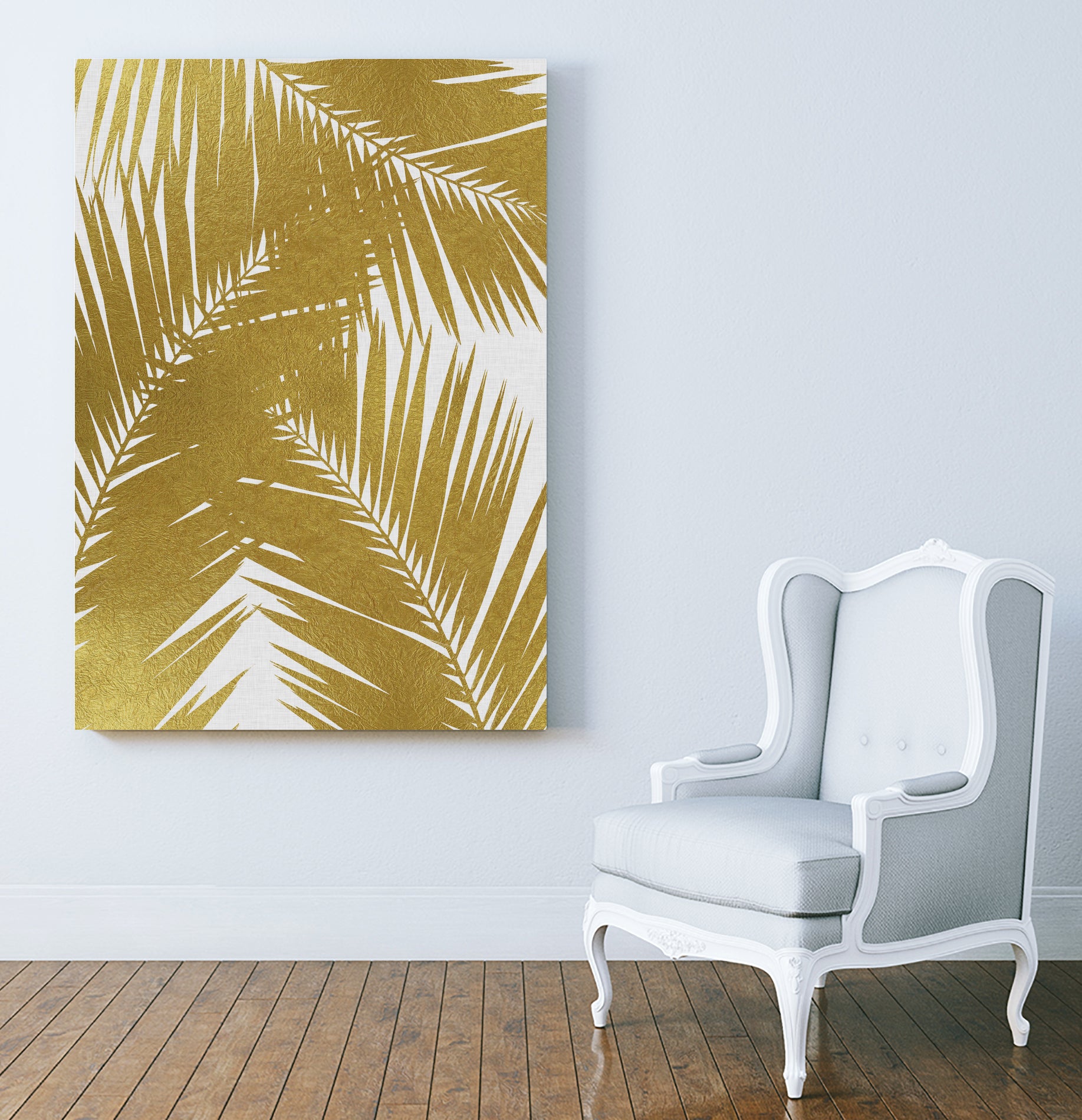 Palm Leaf Gold III by Dana Shek on GIANT ART - white digital painting