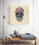Skull Floral by Ali Gulec on GIANT ART - white digital drawing