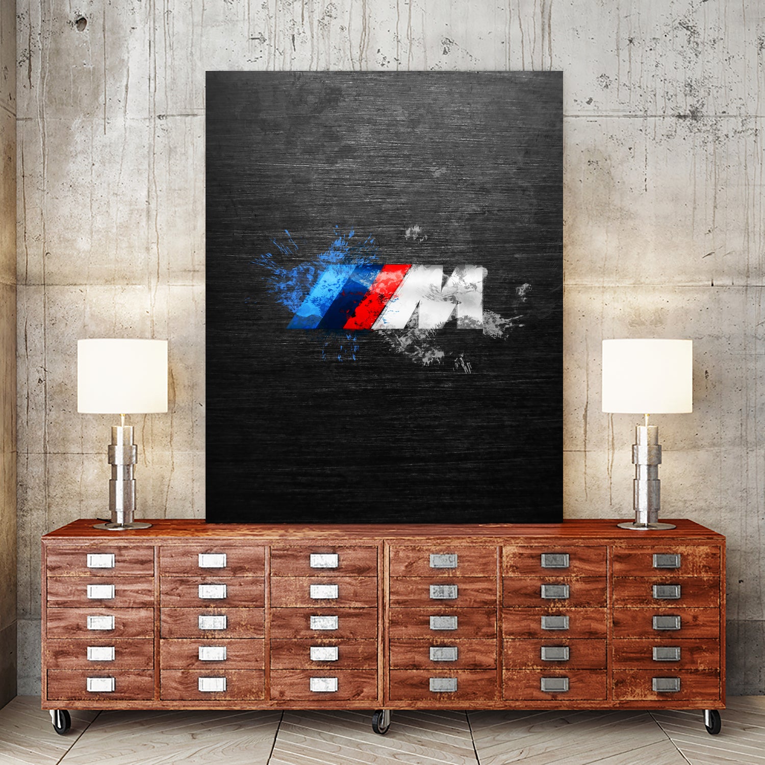 BMW M Power Splatter painting by Jurijs Permanickis on GIANT ART - black digital painting