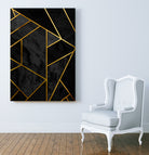 Mosaic with golden lines. by Nemanja Sekularac on GIANT ART - black photo illustration