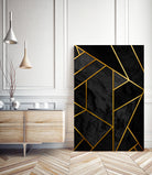 Mosaic with golden lines. by Nemanja Sekularac on GIANT ART - black photo illustration