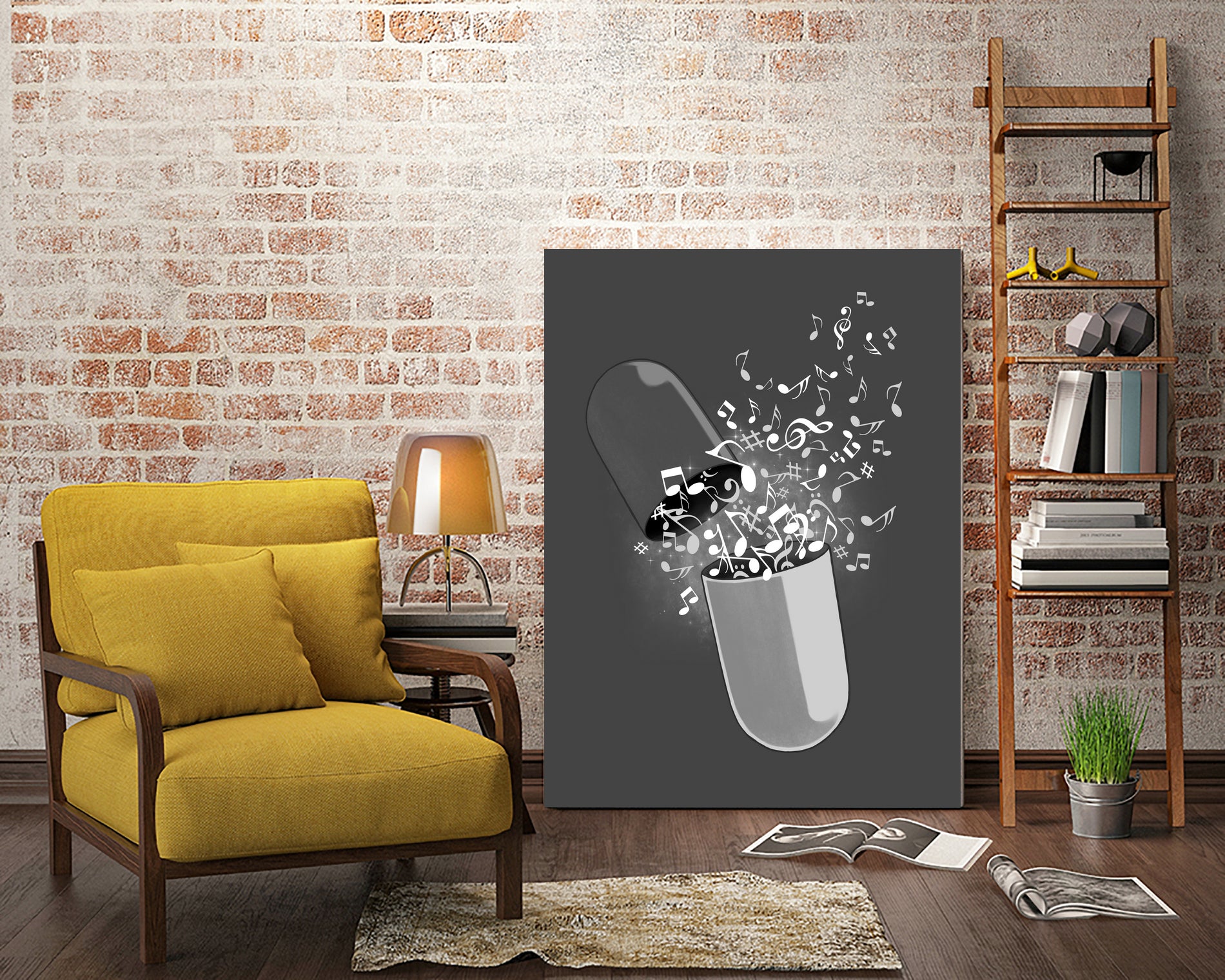 Music Pill by Anthony Aves on GIANT ART - gray digital painting