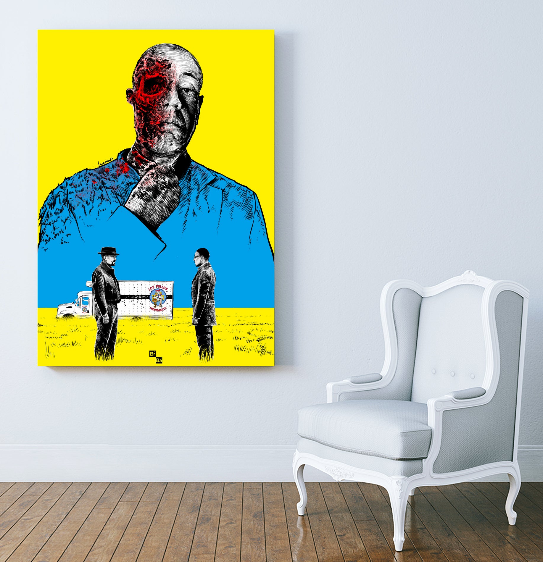 Breaking bad Gus Fring by Paola Morpheus on GIANT ART - blue digital painting