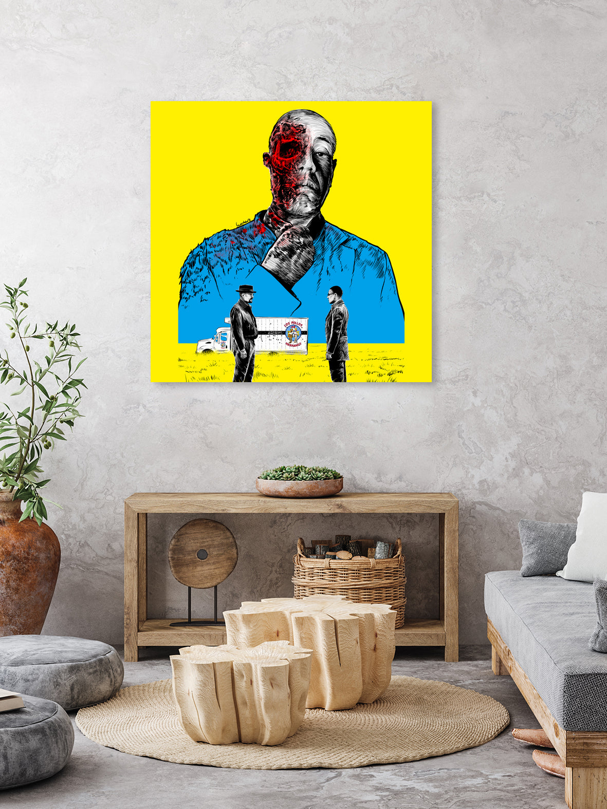 Breaking bad Gus Fring by Paola Morpheus on GIANT ART - blue digital painting