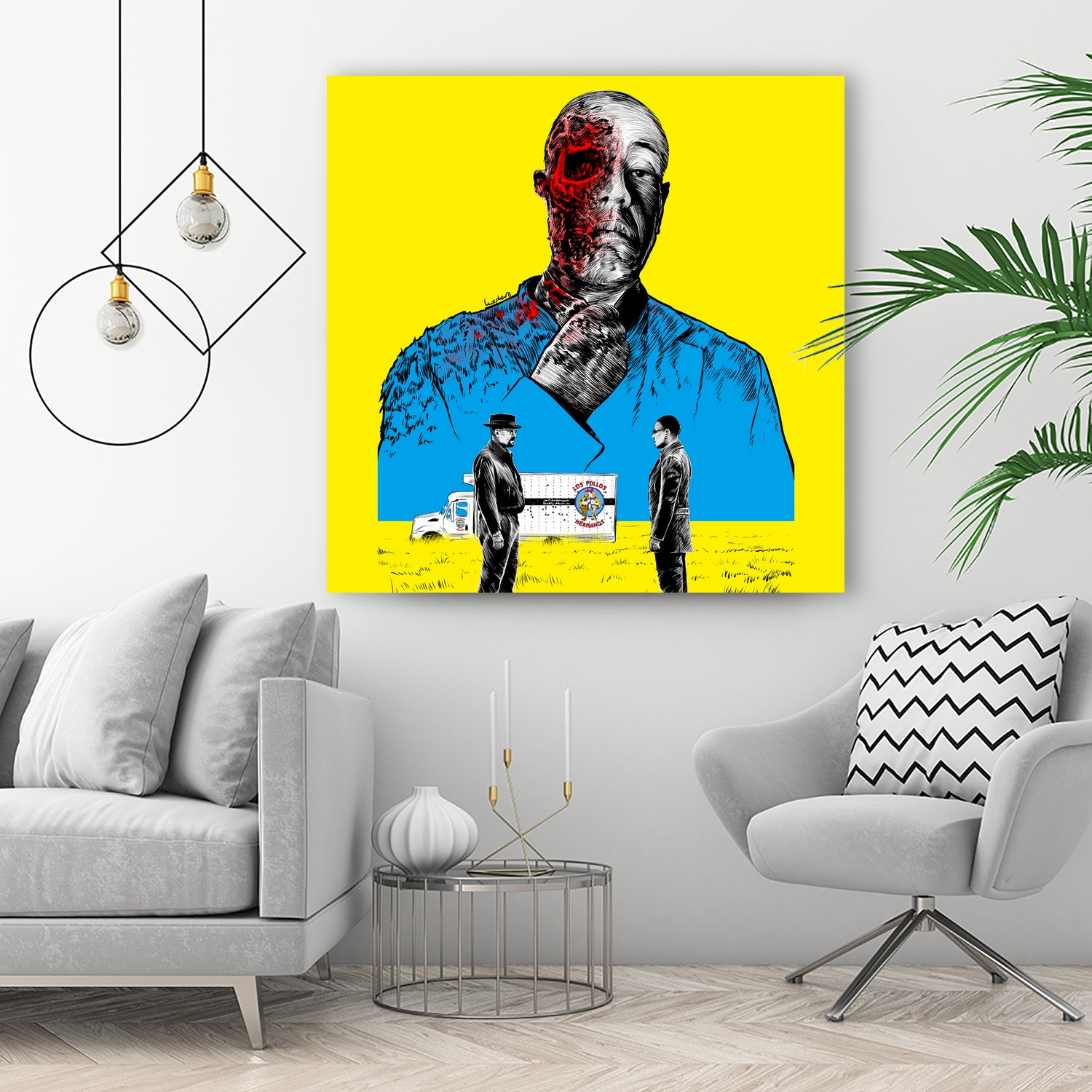 Breaking bad Gus Fring by Paola Morpheus on GIANT ART - blue digital painting
