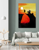 Samurai Jack Vintage Poster by SucculentBurger Zolich on GIANT ART - orange character design