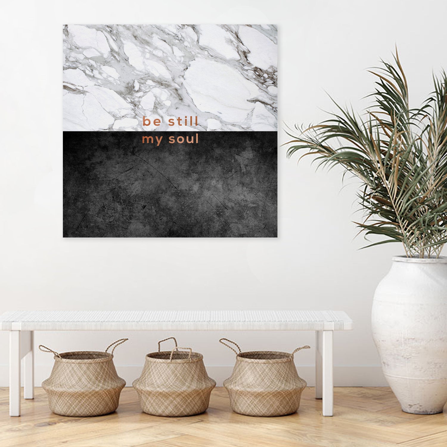 Be Still My Soul Copper by Dana Shek on GIANT ART - white typography