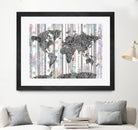 world map mandala grey by Bekim Mehovic on GIANT ART - gray digital painting