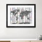world map mandala grey by Bekim Mehovic on GIANT ART - gray digital painting