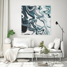 Liquid Marble Blues 023 by Jelena Obradovic on GIANT ART - blue vector illustration