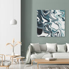 Liquid Marble Blues 023 by Jelena Obradovic on GIANT ART - blue vector illustration