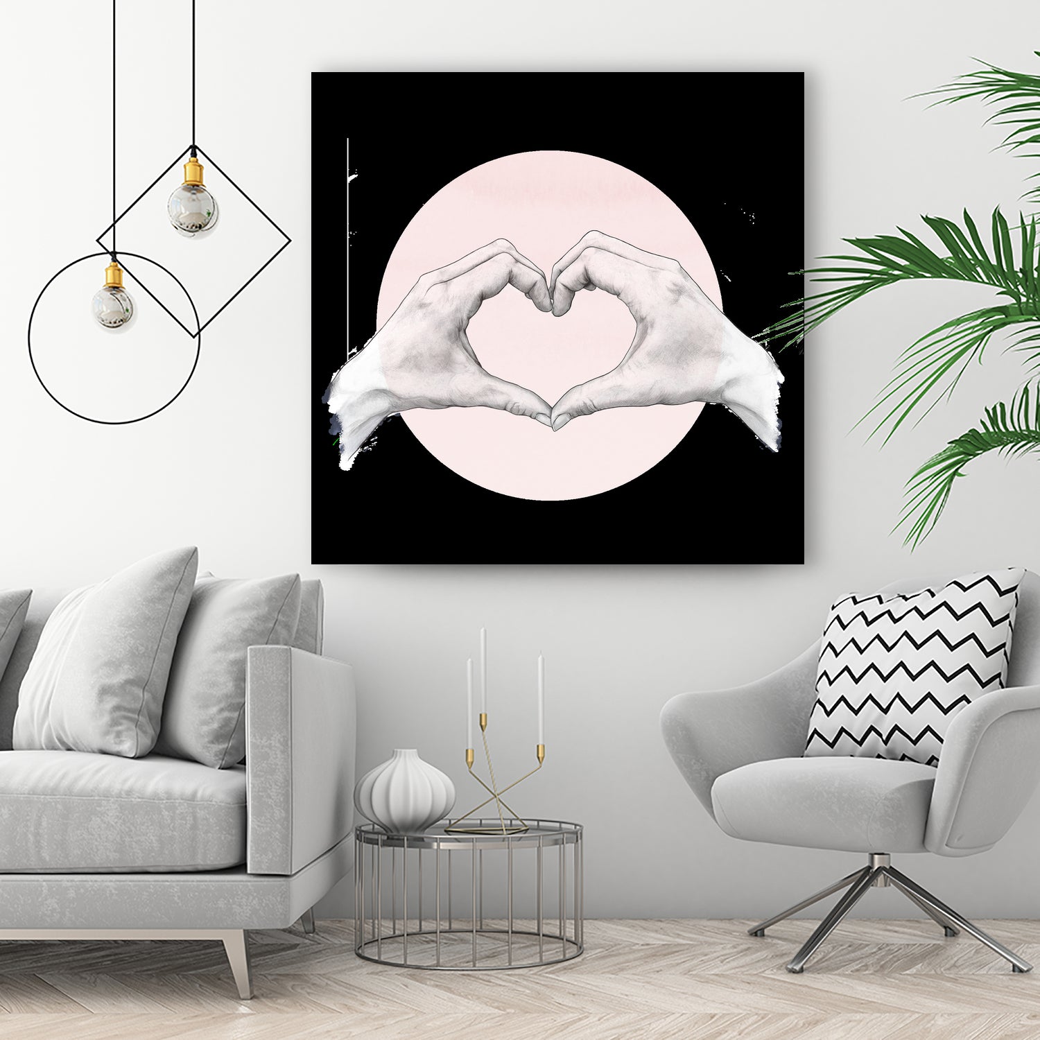 hearten hand // hand study by Laura Graves on GIANT ART - pink digital drawing